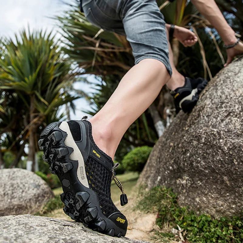 Mens Outdoor Non-Slip Hiking Shoes Summer Casual Shoe for Men Fashion