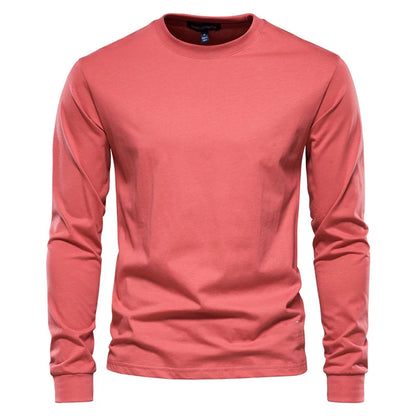 Long Sleeve T-shirt Fashion Cotton Men's T Shirts Casual O-neck Unisex Tops Fitness Run Sports Pullover