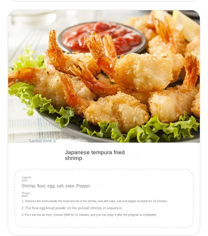 Deerma Oil-free air fryer Household appliances Intelligent large capacity automatic multi-function chip machine Touch screen