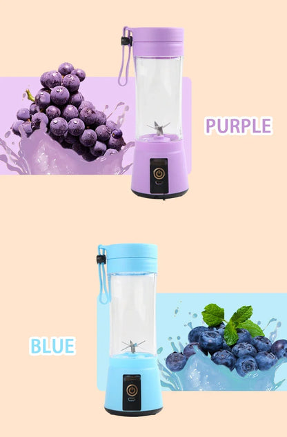 1Pc Portable Fruit Juice Blenders Summer Personal Electric Mini Bottle Home USB 6 Blades Juicer Cup Machine For Kitchen