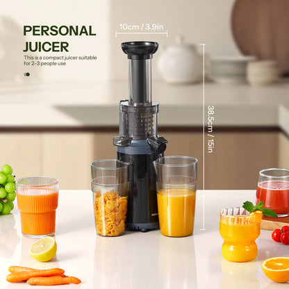 Masticating Juicer Machines, Reemix Cold Press juicer Machine Compact Size, Juice Extractor, Nutrient