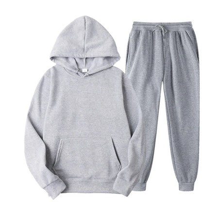 Winter Men's and Women's Sweater Set KING QUEEN Loose Relaxed Hooded Print Couple Set