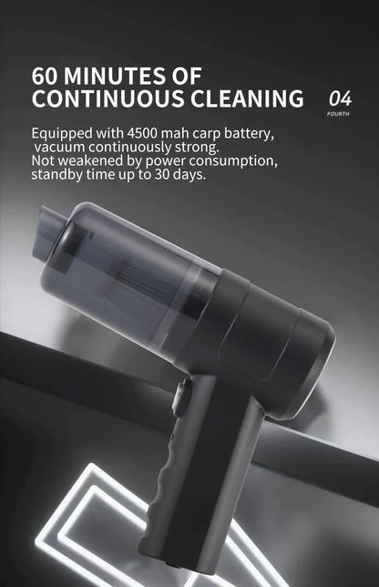 New 12000Pa Wireless Car Vacuum Cleaner USB Charging 1800mAh Portable Cleaning Appliance Mini Wet Dry Household Vacuum Cleaner
