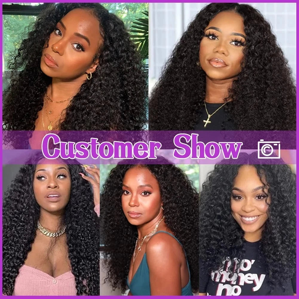 Brazilian Curly Hair Machine Made Nature Black Dark Color 2# For Black Women Remy Hair