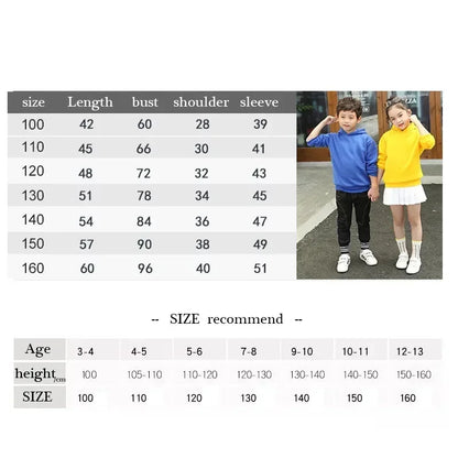 uper Mario Bros Boy Girl Hoodie Suit Spring Autumn Kids Hooded Sportswear Setspants Boys Pokemon Clothes 2-14 Years Children's