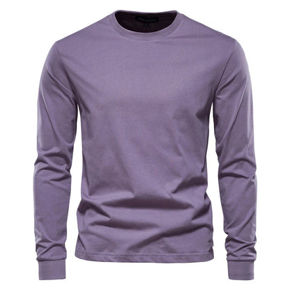 Long Sleeve T-shirt Fashion Cotton Men's T Shirts Casual O-neck Unisex Tops Fitness Run Sports Pullover