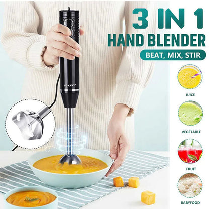 300w Portable Blender For Kitchen 3-in-1 Multifunctional Household Hand-held Small Electric Mixer Food Juicer Home Appliance