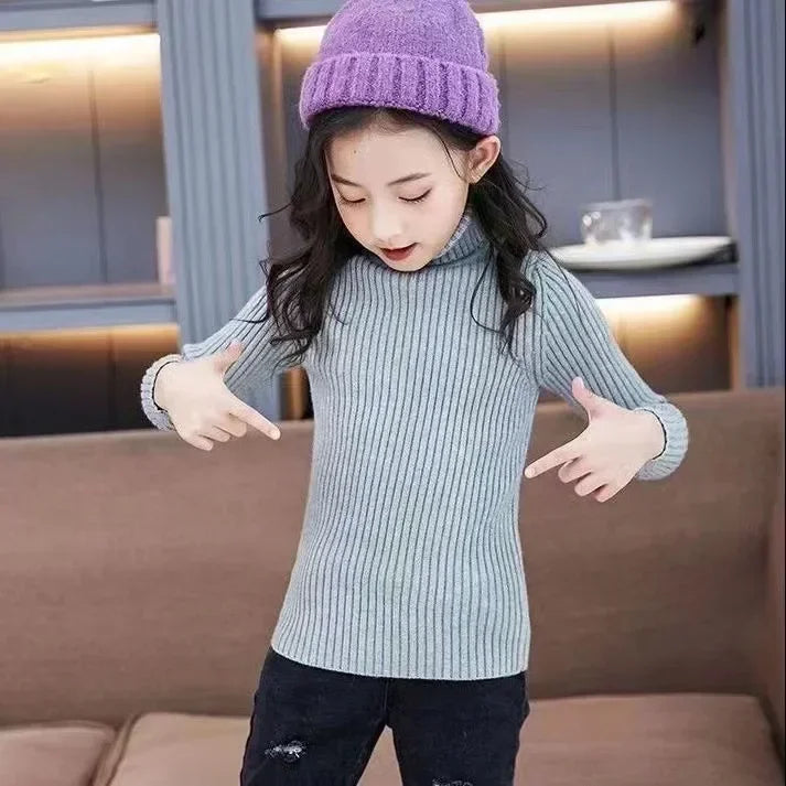 2024 New Sweater  1-9Yrs Kids Pullover Winter Knitted Bottoming Boys Sweaters