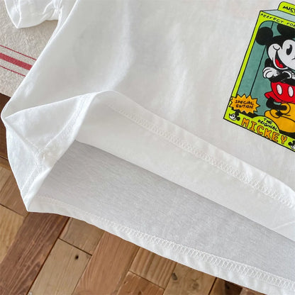Mickey Kids Clothing Tees Summer Printed Cartoon Fashion Short Sleeve Boys T-shirt Popular Design Children's T Shirts Crewneck