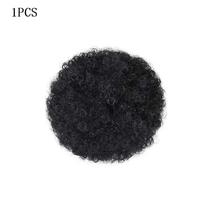 4Inch Afro Puff Drawstring Ponytail  Kinky Curly Hair Donut Chignon