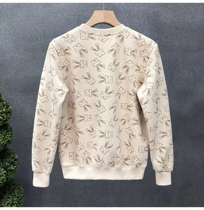 Autumn New Men's Sweatshirts Hoodies Harajuku High Street Full Graphic Top High Quality Not Fading Long Sleeved T-shirts 2024