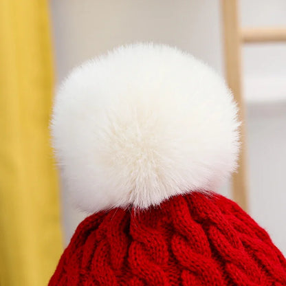 Christmas Santa New Year Hat Winter Warm Crochet   2 Sizes For Adult Kids