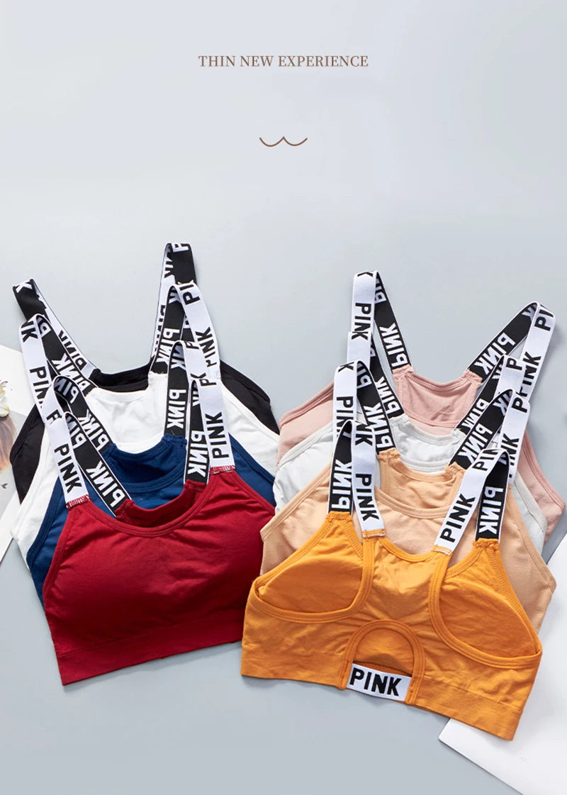 Women's Sports Bra Push Up Fitness Bra Yoga Bra Sport Underwear Running Gym Fitness Tops Black White Letters Seamless Underwear