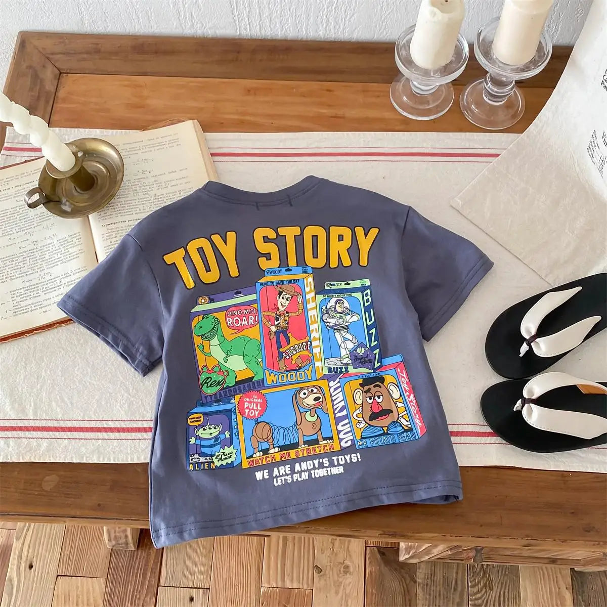 Mickey Kids Clothing Tees Summer Printed Cartoon Fashion Short Sleeve Boys T-shirt Popular Design Children's T Shirts Crewneck