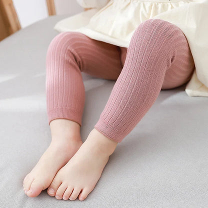 NEW Spring Autumn Baby Pants Newborn Girls Leggings Soild Color Cotton Pants Kids Children Leggings 0-6 Years