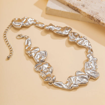 Big Metal Thick Choker Necklace for Women Trendy Chunky Collar on Neck Accessories Fashion Jewelry Female