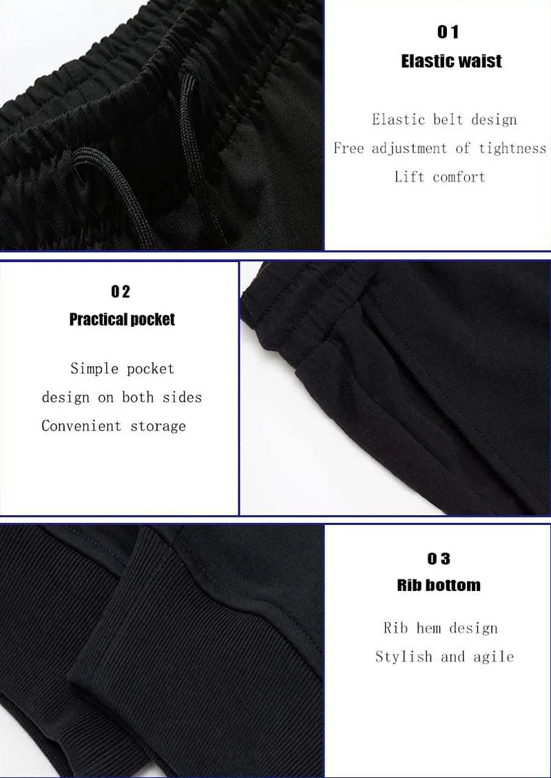 New Sport Jogging Trousers Fitness Loose Fit Clothing Solid Color Outfit Streetwear Pants