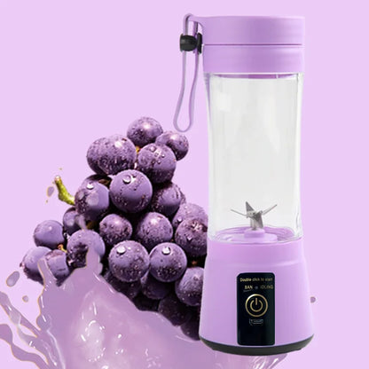 1Pc Portable Fruit Juice Blenders Summer Personal Electric Mini Bottle Home USB 6 Blades Juicer Cup Machine For Kitchen