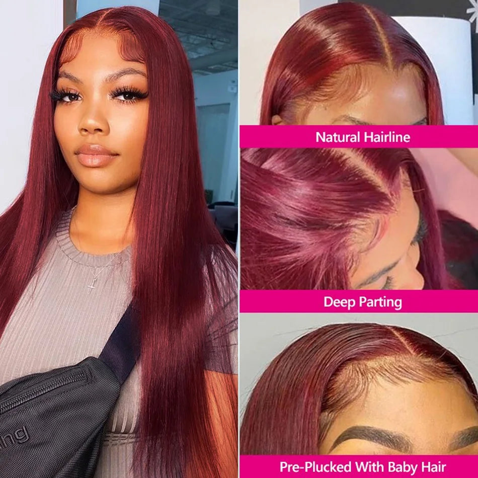 13x4 Colored Lace Frontal Human Hair Wigs