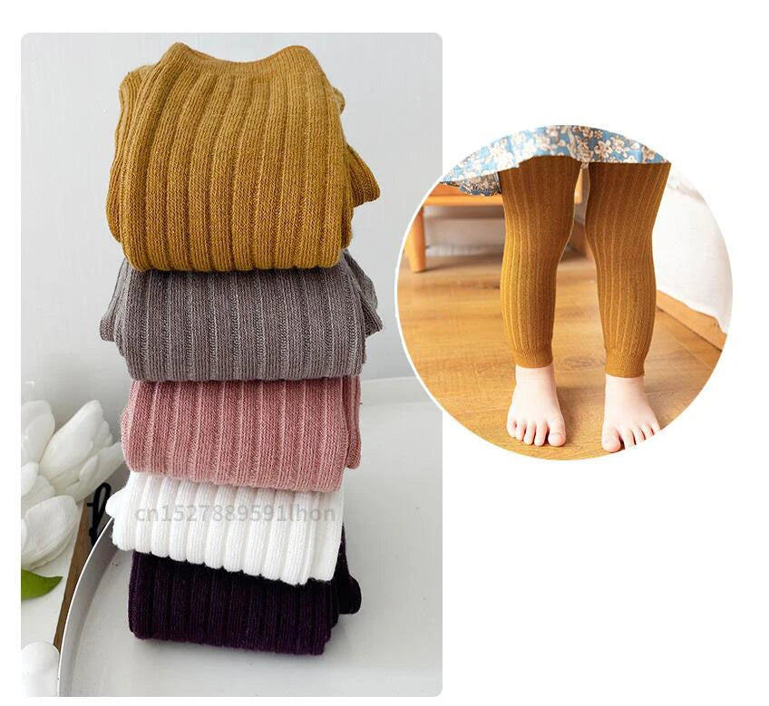 NEW Spring Autumn Baby Pants Newborn Girls Leggings Soild Color Cotton Pants Kids Children Leggings 0-6 Years