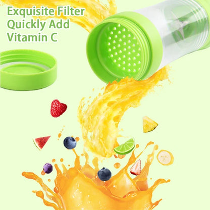 1Pc Portable Fruit Juice Blenders Summer Personal Electric Mini Bottle Home USB 6 Blades Juicer Cup Machine For Kitchen