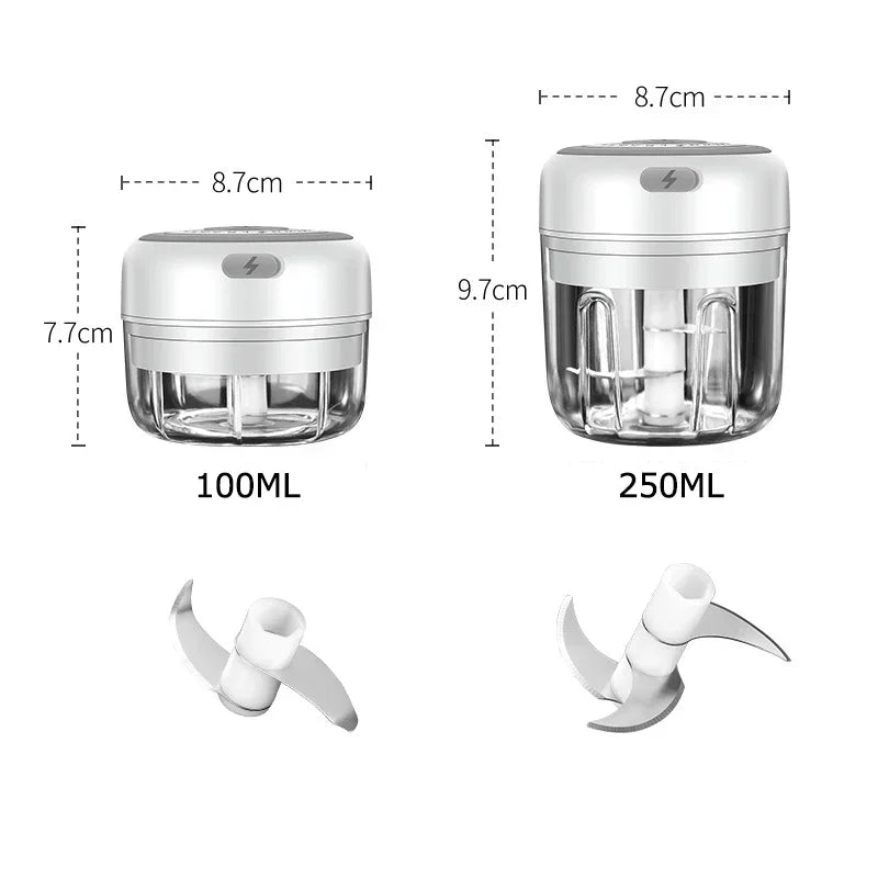 Electric Mini Garlic Masher Blender USB Food Vegetable Processor Chili Chopper Masher Machine Meat Masher Garlic Mixer Foy Home