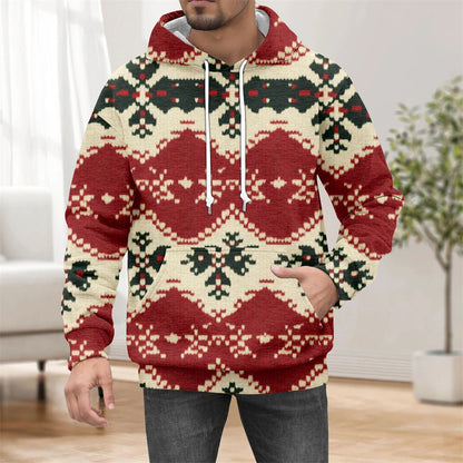 Christmas Men's Hoodie Christmas Graphic Print Long Sleeve Sweatshirts Men Casual Top Oversized Hoodies For Mens Hooded Pullover