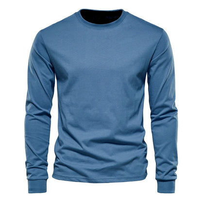 Long Sleeve T-shirt Fashion Cotton Men's T Shirts Casual O-neck Unisex Tops Fitness Run Sports Pullover