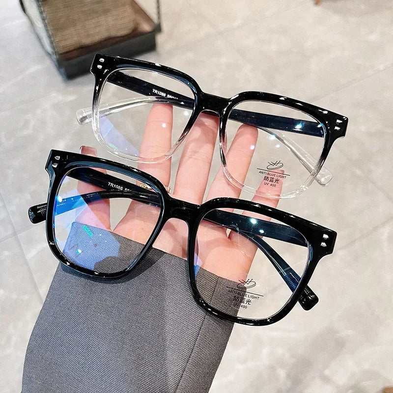 Fashion Anti Blue Light Glasses Men Computer Women Eyeglass Fashion Optical Plain Frame Spectacles Transparent Blocking Glasses
