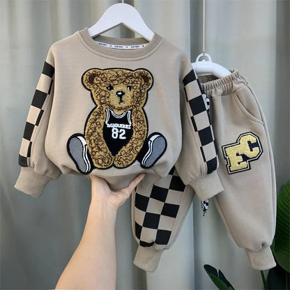 Children Baby Fashion Hoodies Boys Girls Clothing Sets Spring and Autumn Kids Long Sleeve Sweatshirt+Pants Casual Outfit