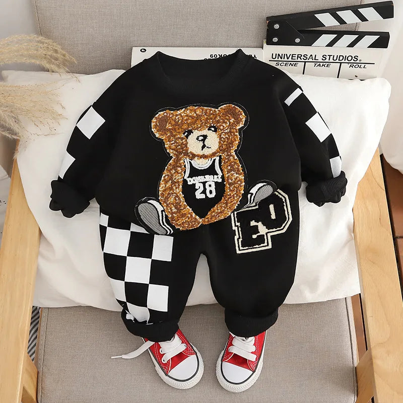 Children Baby Fashion Hoodies Boys Girls Clothing Sets Spring and Autumn Kids Long Sleeve Sweatshirt+Pants Casual Outfit