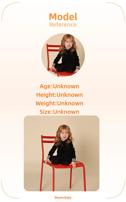 AA-velour hooded set tired dress with hooded lining striped shirt and baby footie romper ribbed family clothing dress for girls