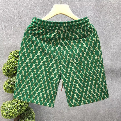 High Quality Men's Shorts Summer American Gym Shorts Fashion Green Short Pants Harajuku High Street Men's Clothing Streetwear