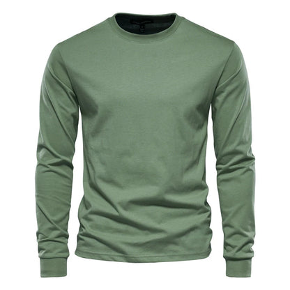 Long Sleeve T-shirt Fashion Cotton Men's T Shirts Casual O-neck Unisex Tops Fitness Run Sports Pullover