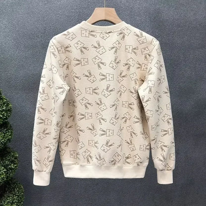 Autumn New Men's Sweatshirts Hoodies Harajuku High Street Full Graphic Top High Quality Not Fading Long Sleeved T-shirts 2024