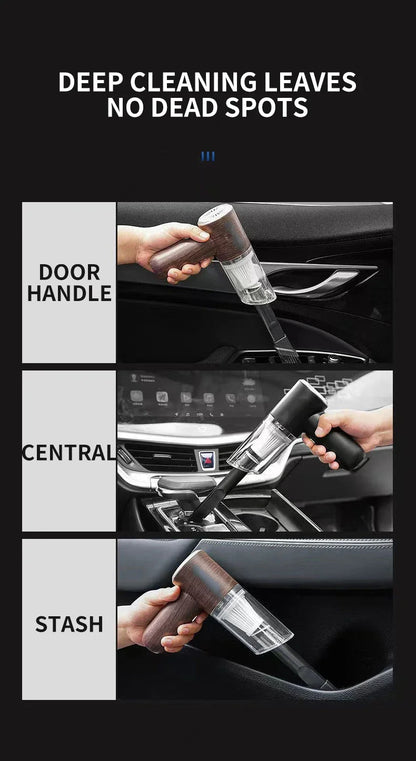 New 12000Pa Wireless Car Vacuum Cleaner USB Charging 1800mAh Portable Cleaning Appliance Mini Wet Dry Household Vacuum Cleaner