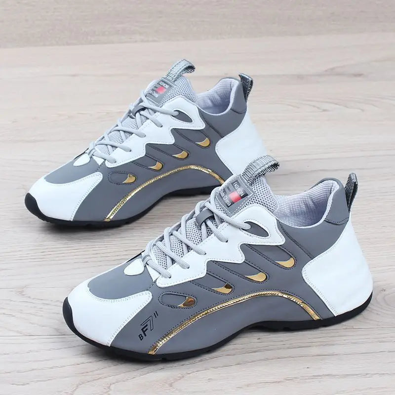 Light Soft Breathable Vulcanize Shoes High Quality Soft Leather Sneakers