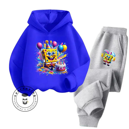 2024 Long Sleeve Streetwear for Kids Age 3-14 Spring Autumn Casual Designs Bright Colors Hoodie Tracksuit