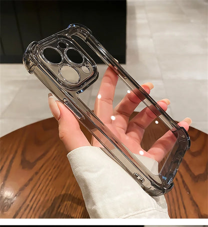Shockproof Reinforced Corners Clear Acrylic Case For iPhone 16 14 12 13 11 15  Pro Max 7 8 Plus XR XS Protector Hard Back Cover