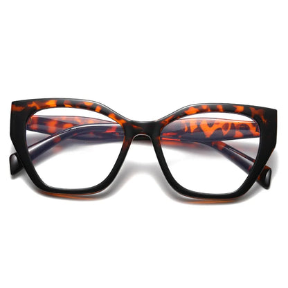 2023 Sexy Cat Eye Glasses Square Red Black Gradient Frame Women Men Vintage Flat Glasses Unisex Anti Blue Light Optical Eyewear