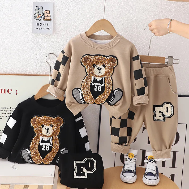Children Baby Fashion Hoodies Boys Girls Clothing Sets Spring and Autumn Kids Long Sleeve Sweatshirt+Pants Casual Outfit