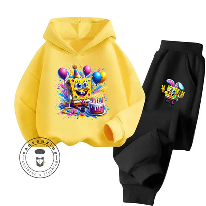 2024 Long Sleeve Streetwear for Kids Age 3-14 Spring Autumn Casual Designs Bright Colors Hoodie Tracksuit