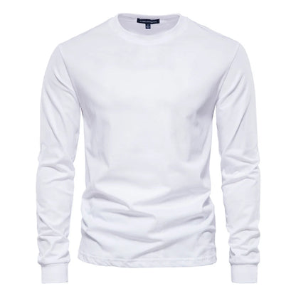 Long Sleeve T-shirt Fashion Cotton Men's T Shirts Casual O-neck Unisex Tops Fitness Run Sports Pullover