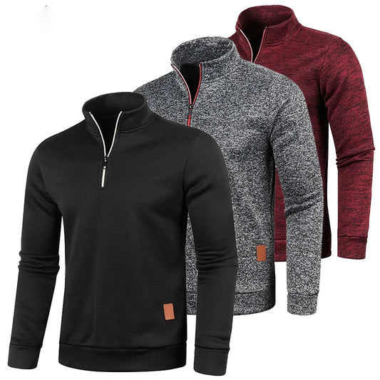 Fashionable and casual mens sportswear,spring thick pullover,half zipper pullover,mens outdoor sportswear,autumn solid color top