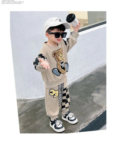 Children Baby Fashion Hoodies Boys Girls Clothing Sets Spring and Autumn Kids Long Sleeve Sweatshirt+Pants Casual Outfit