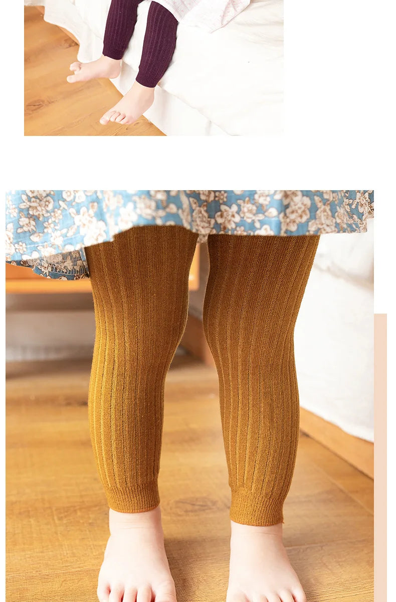 NEW Spring Autumn Baby Pants Newborn Girls Leggings Soild Color Cotton Pants Kids Children Leggings 0-6 Years