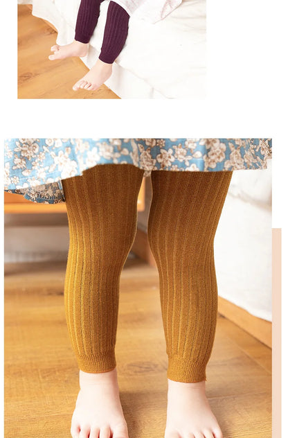 NEW Spring Autumn Baby Pants Newborn Girls Leggings Soild Color Cotton Pants Kids Children Leggings 0-6 Years