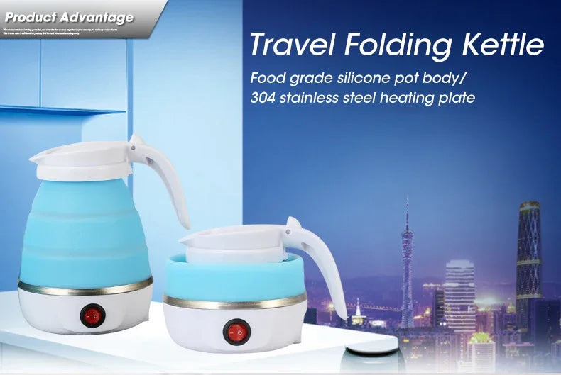 Foldable And Portable Teapot Water Heater 600ML Household Travel Electric