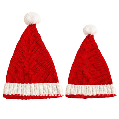 Knitted Baby Christmas Hat Cute Navidad Hat Pompom Adult Child Soft Beanie Santa Claus Hat New Year Kid Gift Xmas Decorate 2023