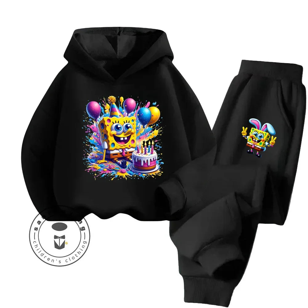 2024 Long Sleeve Streetwear for Kids Age 3-14 Spring Autumn Casual Designs Bright Colors Hoodie Tracksuit